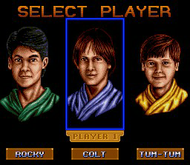 3 Ninjas Kick Back: Player Select (SNES)